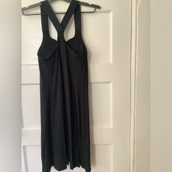 Athleta Santorini Thera Dress Black soft, shelf bra, Sz XXS - Picture 4 of 10